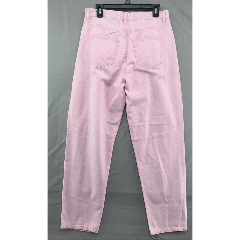Rue 21 Shine Star Pink Tie Dye High Waist Pleated Jeans Women's Size 11 - Picture 2 of 5
